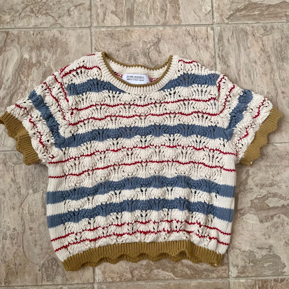 Zara Multicolor Striped Knit Sweater